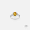 Yellow Sapphire 14K Gold Diamond Ring HC550241