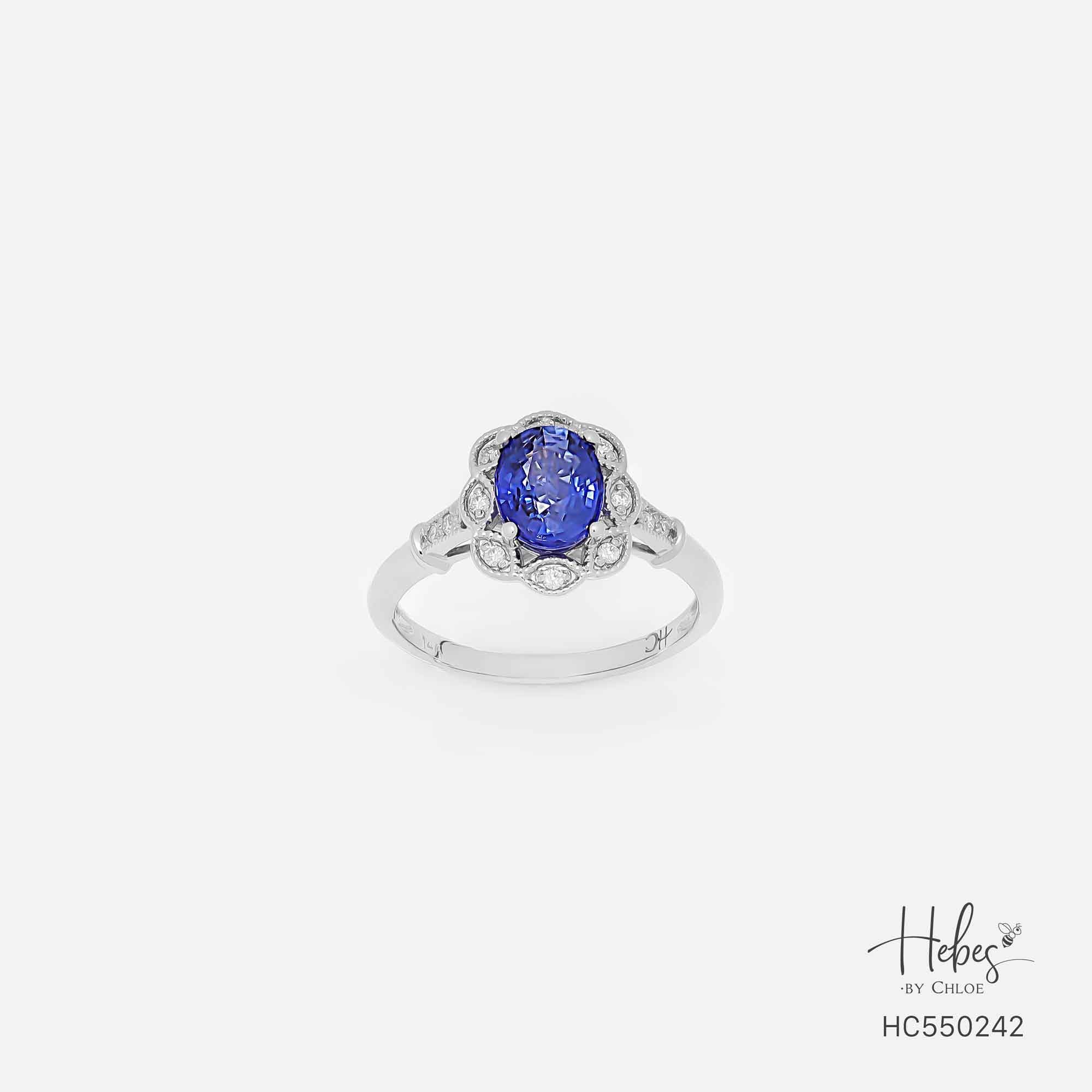 Sapphire 14K Gold Diamond Ring HC550242