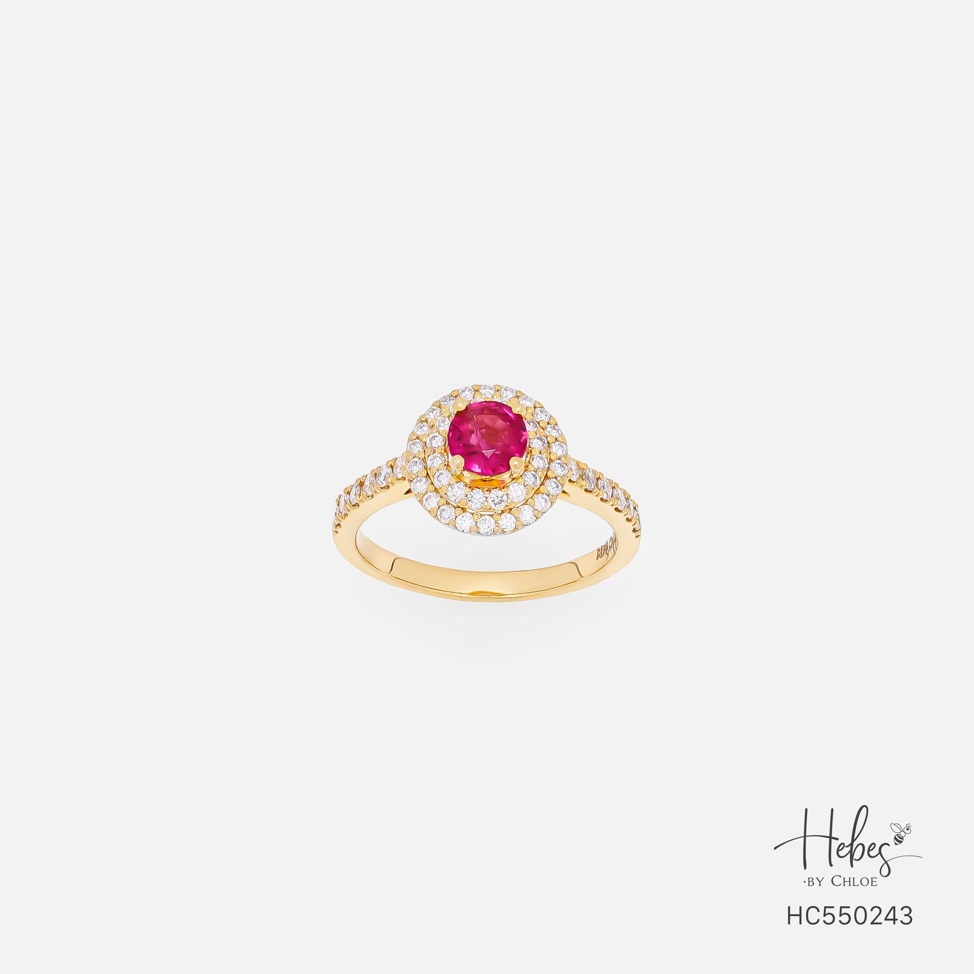 Ruby 14K Gold Diamond Ring HC550243