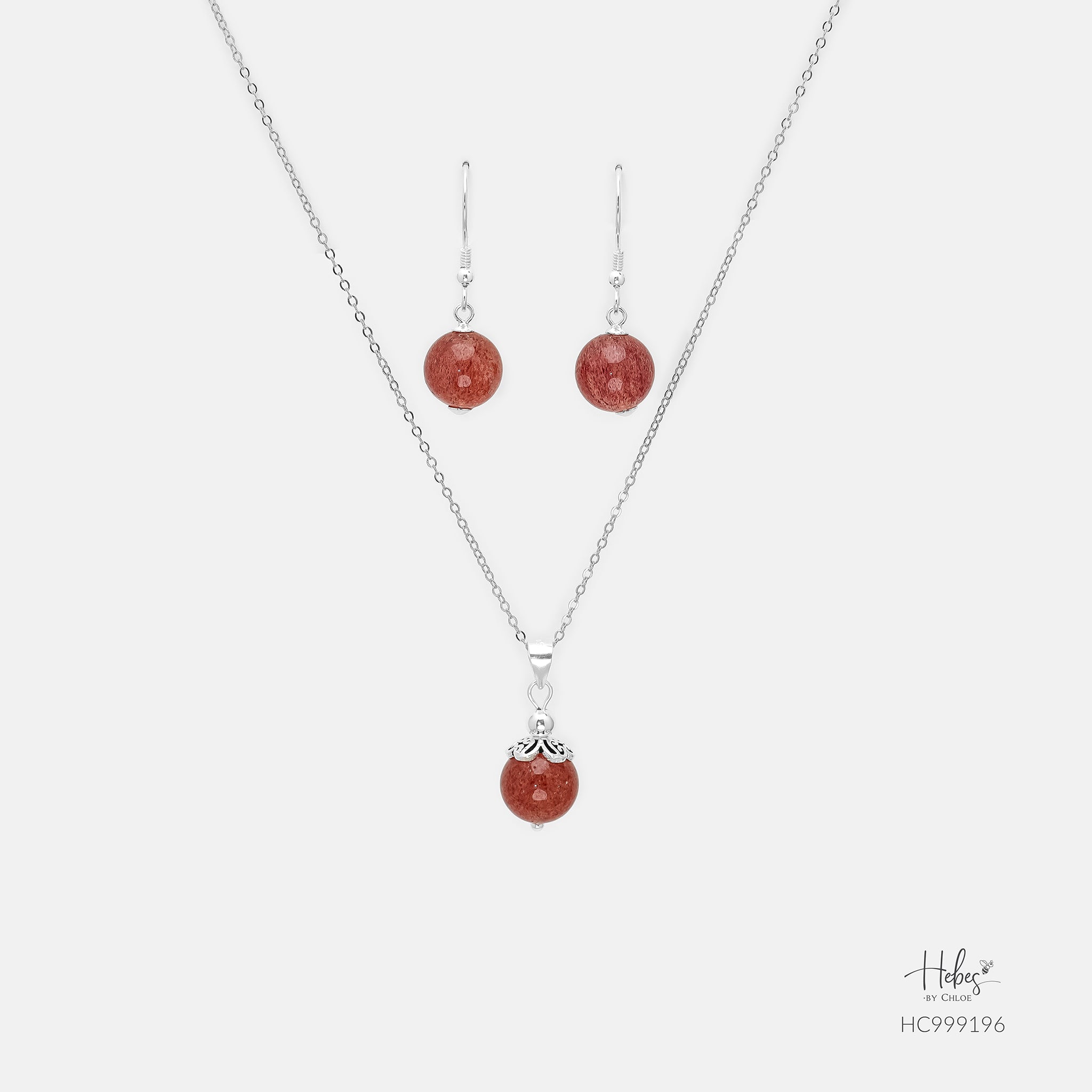Strawberry Quartz Jewelry set HC999196