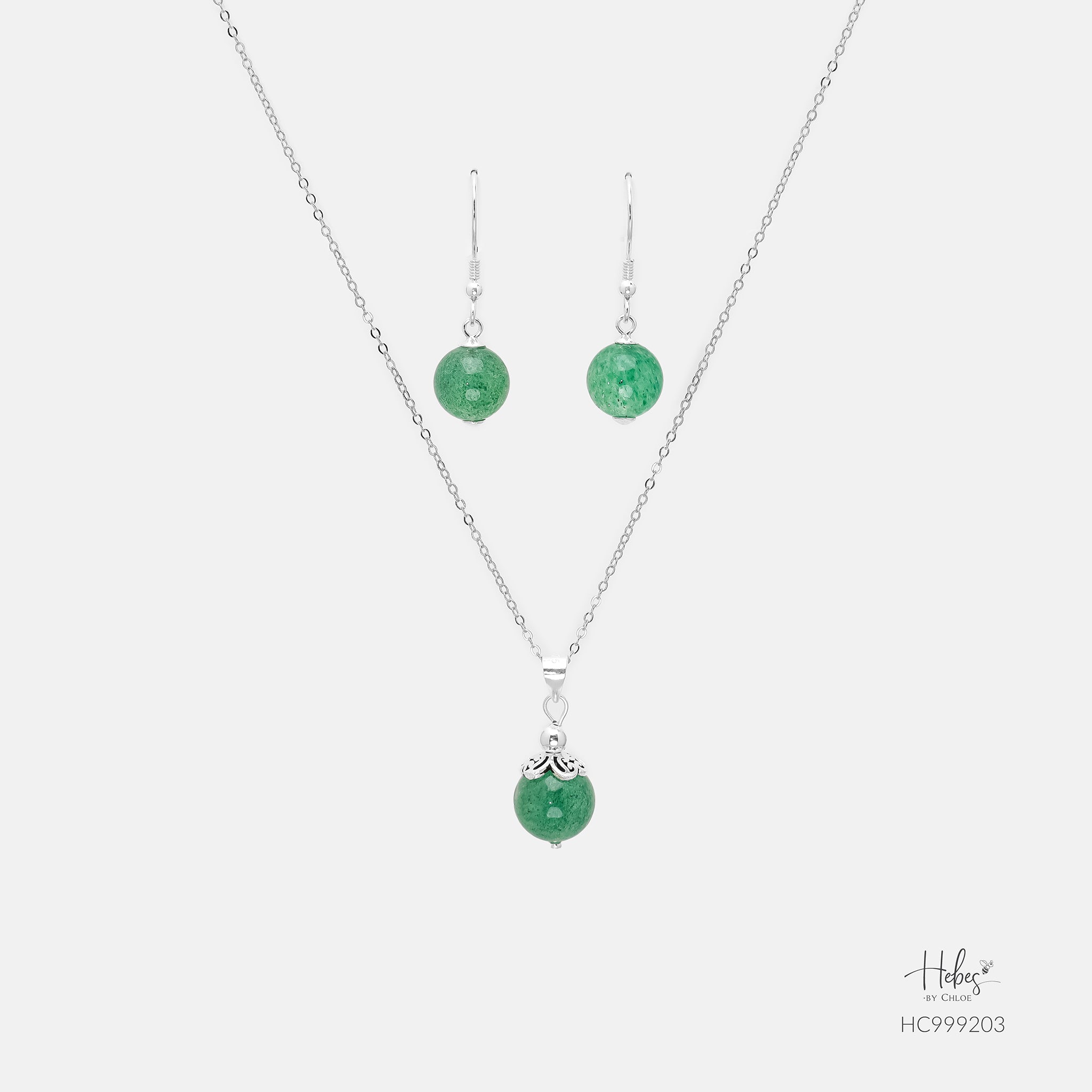 Green Strawberry Quartz Jewelry set HC999203