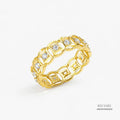 Radiant Fortune Eternity Ring – 14K Yellow Gold