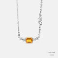 Solar Glow Yellow Sapphire Lab Diamond Pendant HC555512