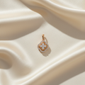 Sparkling Clover Gold Pendant
