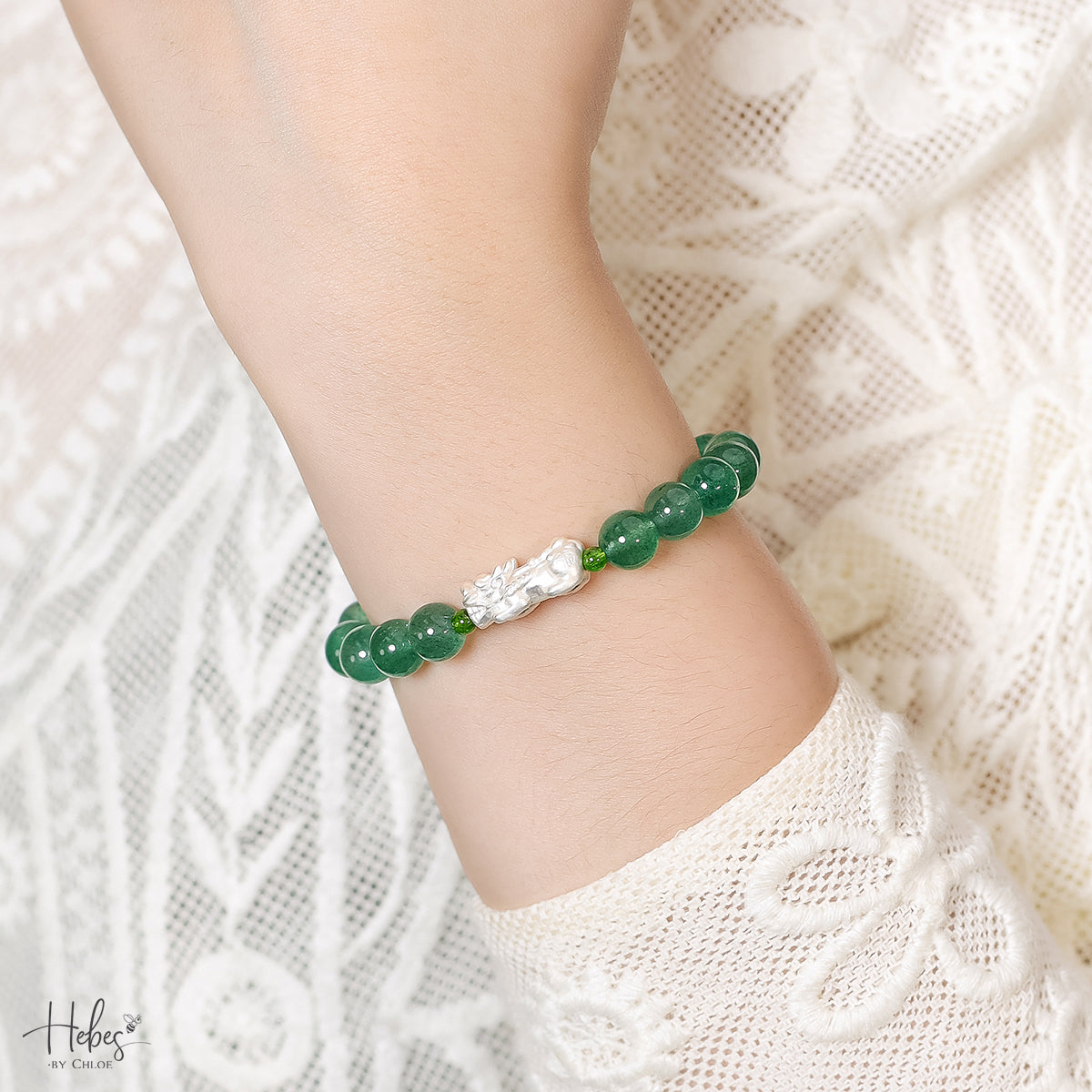 Hebes Green Strawberry Quartz Bracelet HC3028