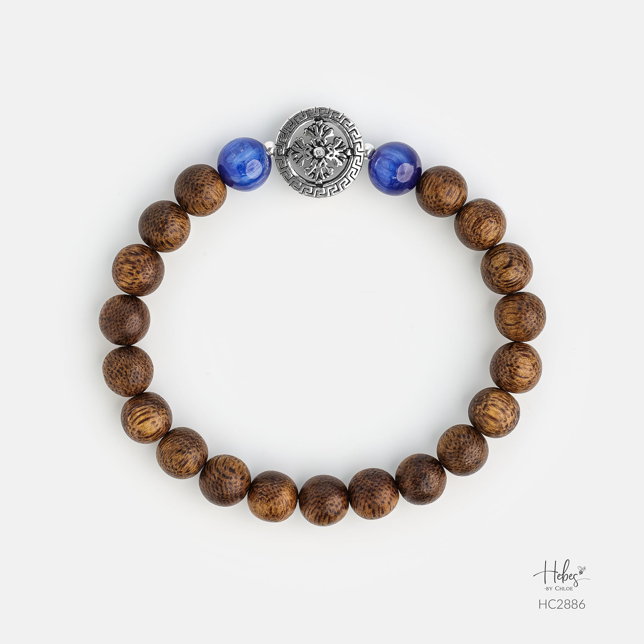 Vietnamese Agarwood Kyanite Flower Charm Bracelet HC2886